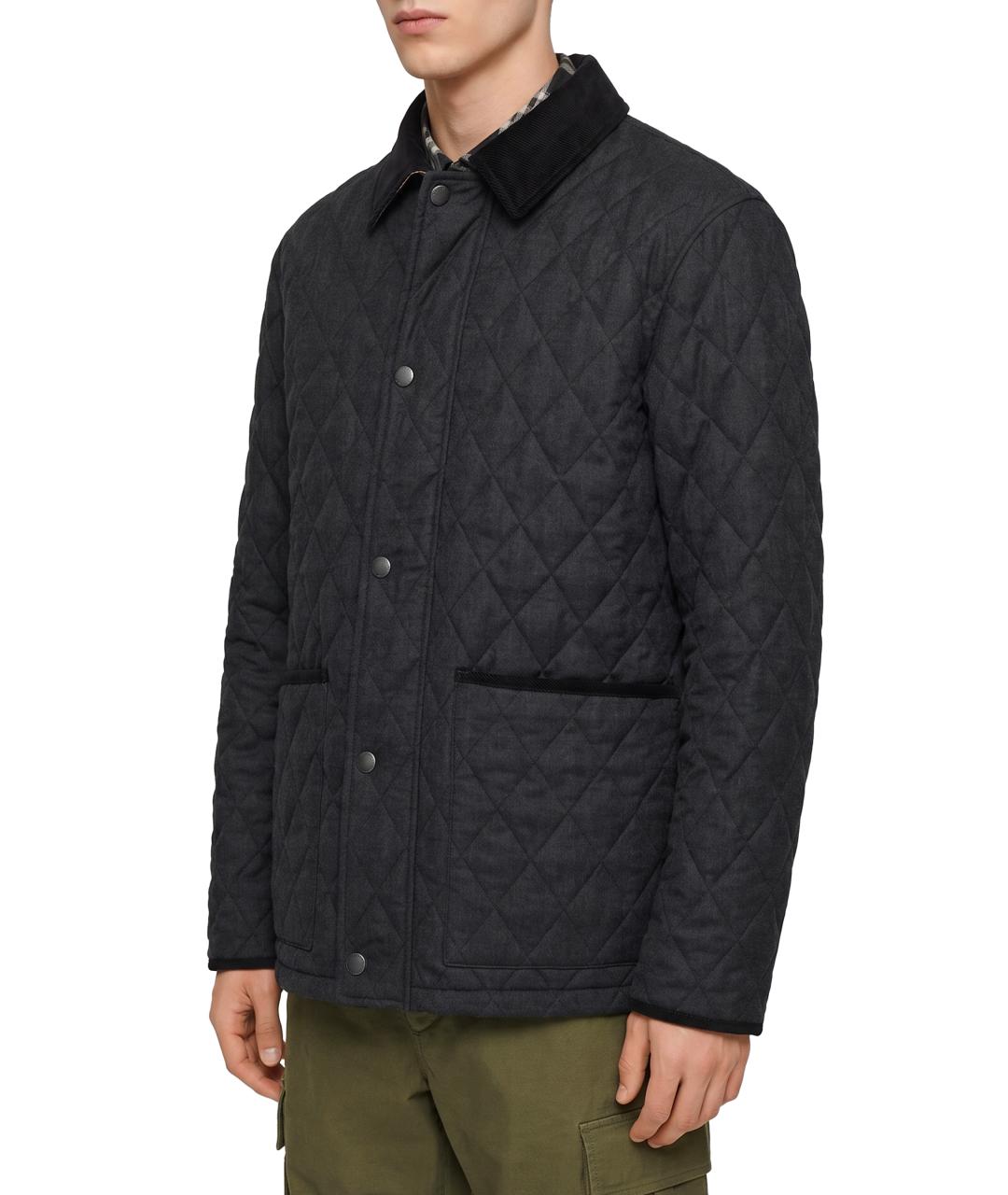 BURBERRY Черная полиамидовая куртка, фото 2