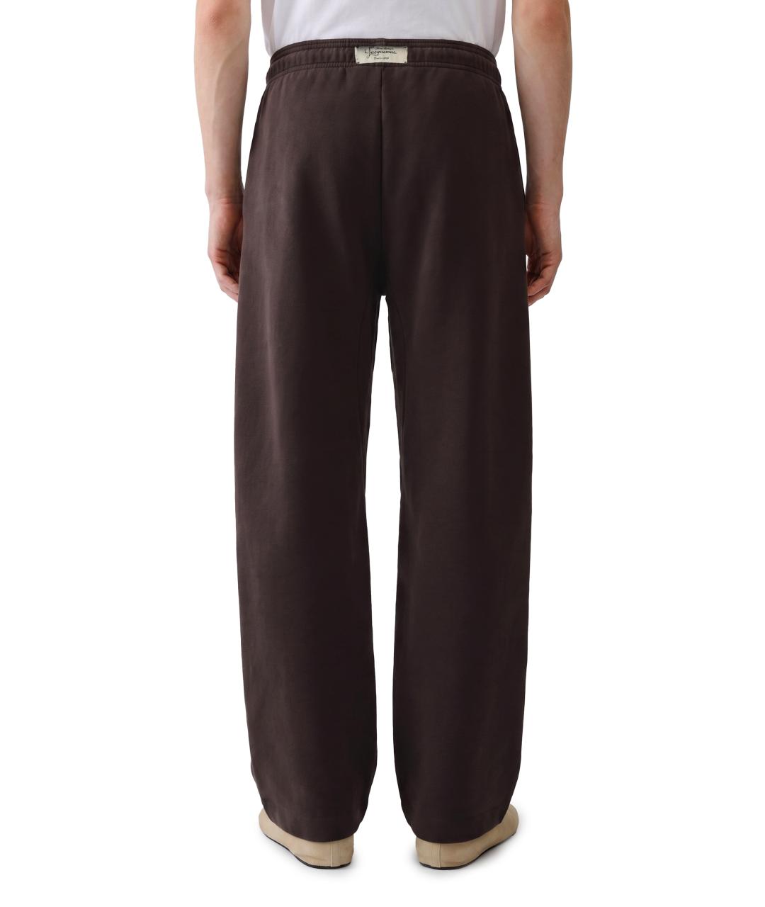 JACQUEMUS Коричневые хлопковые повседневные брюки, фото 3