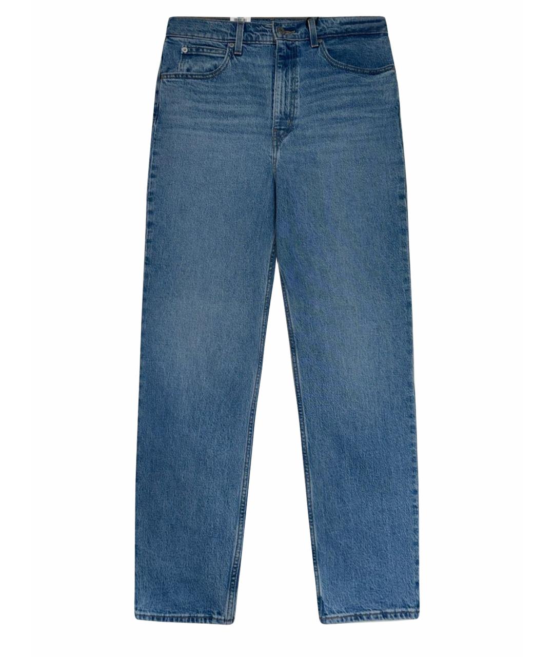 LEVI'S Голубые хлопко-эластановые прямые джинсы, фото 1