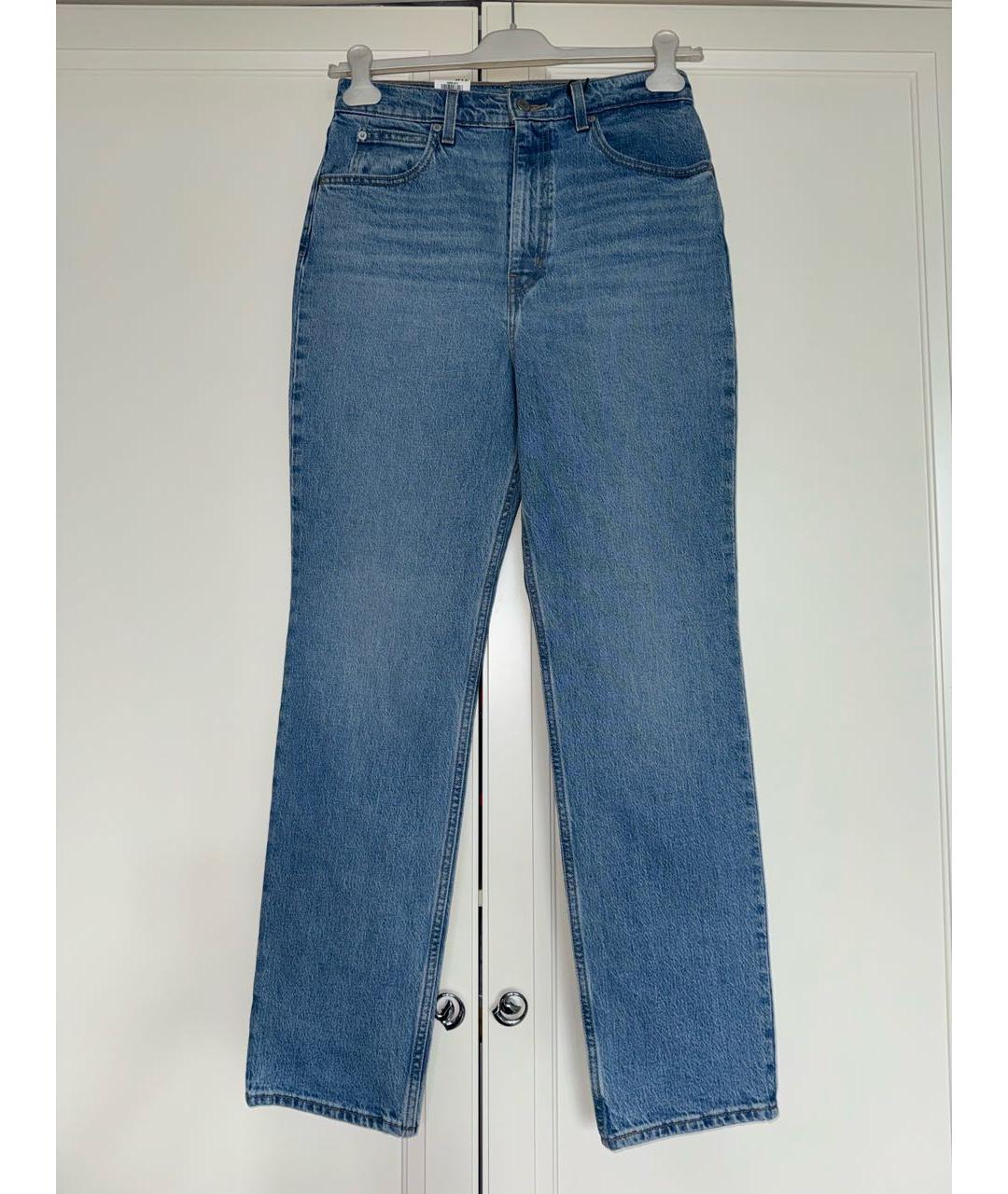 LEVI'S Голубые хлопко-эластановые прямые джинсы, фото 9