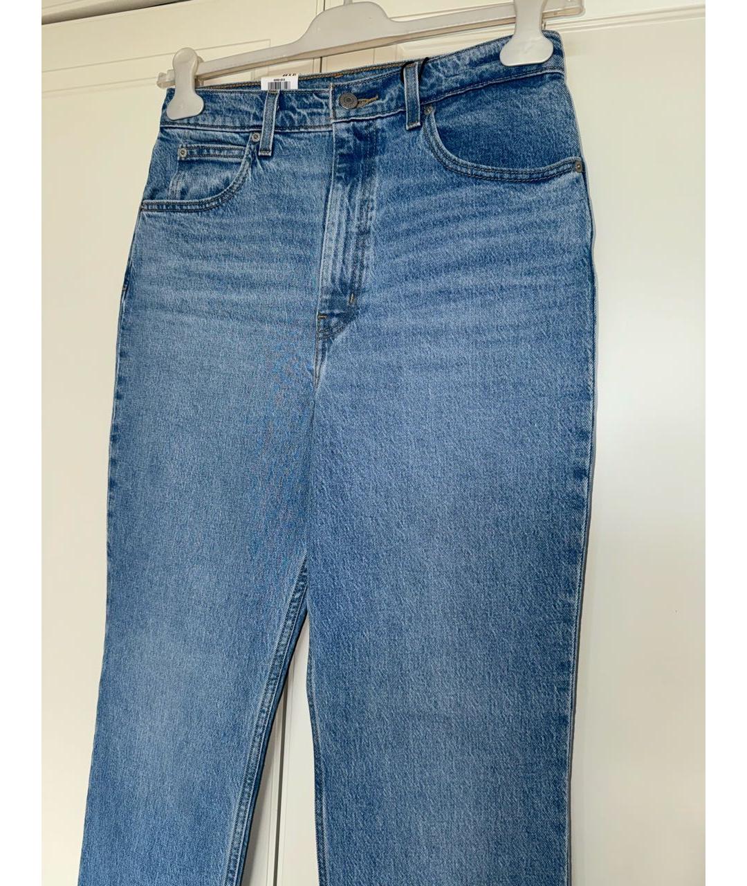 LEVI'S Голубые хлопко-эластановые прямые джинсы, фото 3