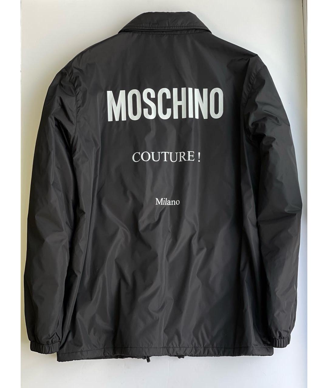 MOSCHINO Черная полиэстеровая куртка, фото 4