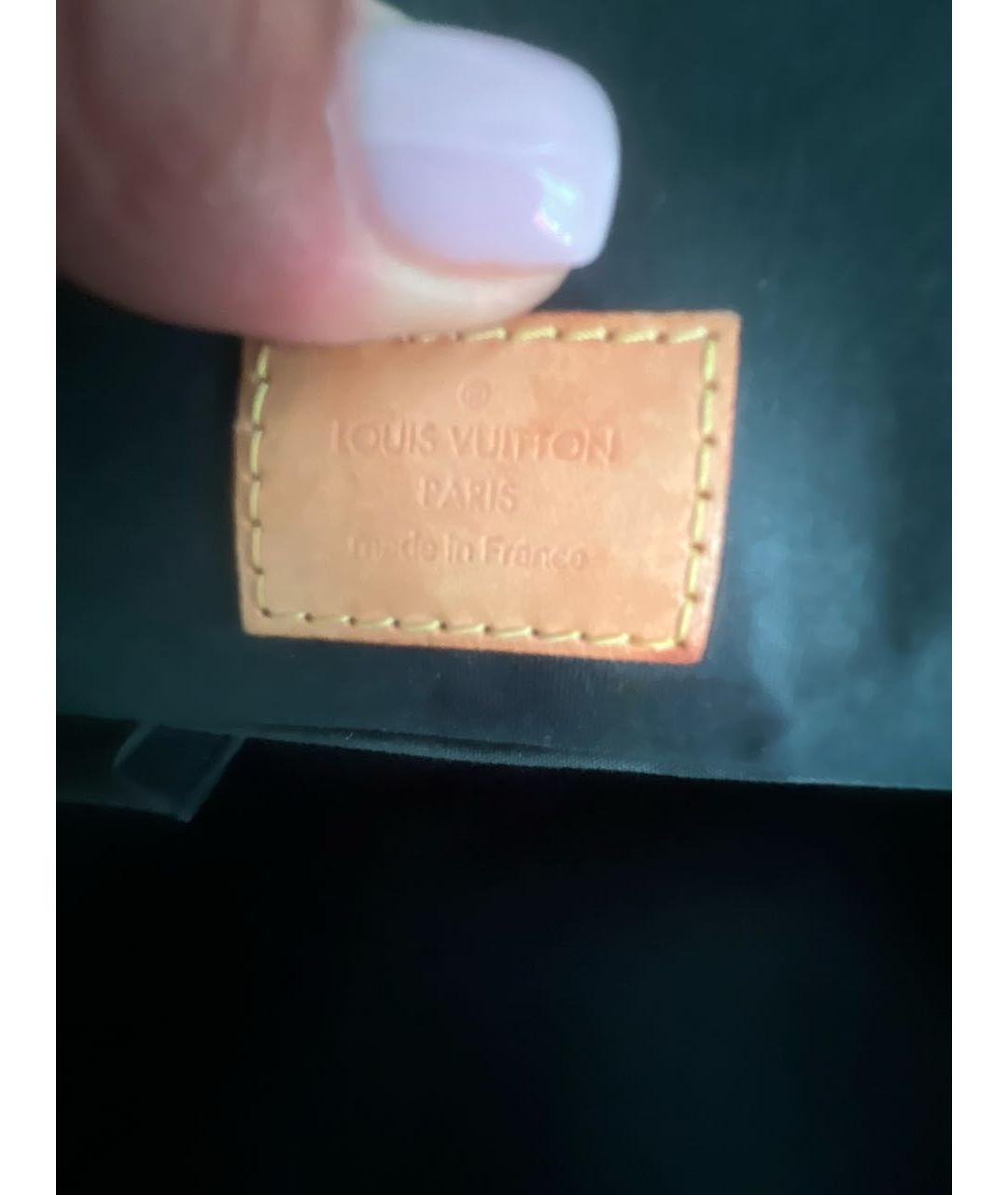 LOUIS VUITTON Темно-синяя сумка с короткими ручками из искусственной кожи, фото 6
