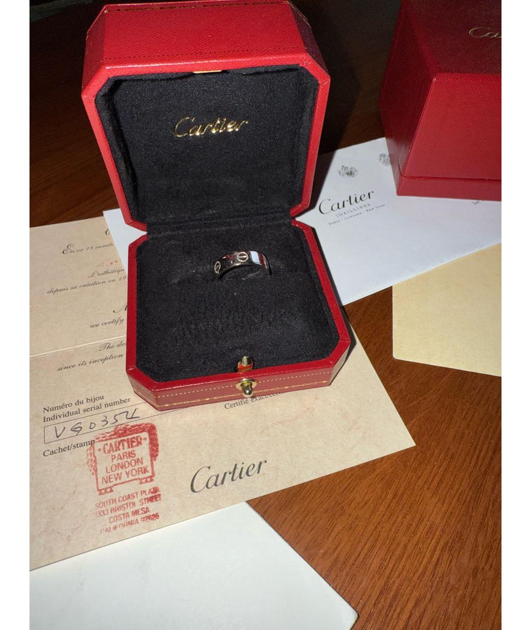 CARTIER Серебряное кольцо из белого золота, фото 2