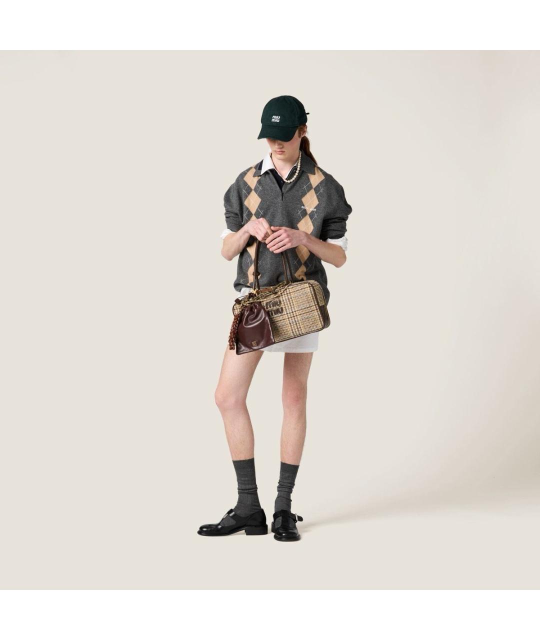 MIU MIU Антрацитовый кашемировый джемпер / свитер, фото 2