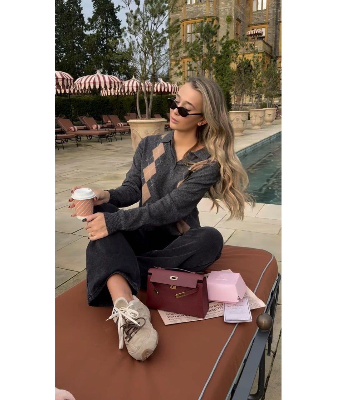 MIU MIU Антрацитовый кашемировый джемпер / свитер, фото 5