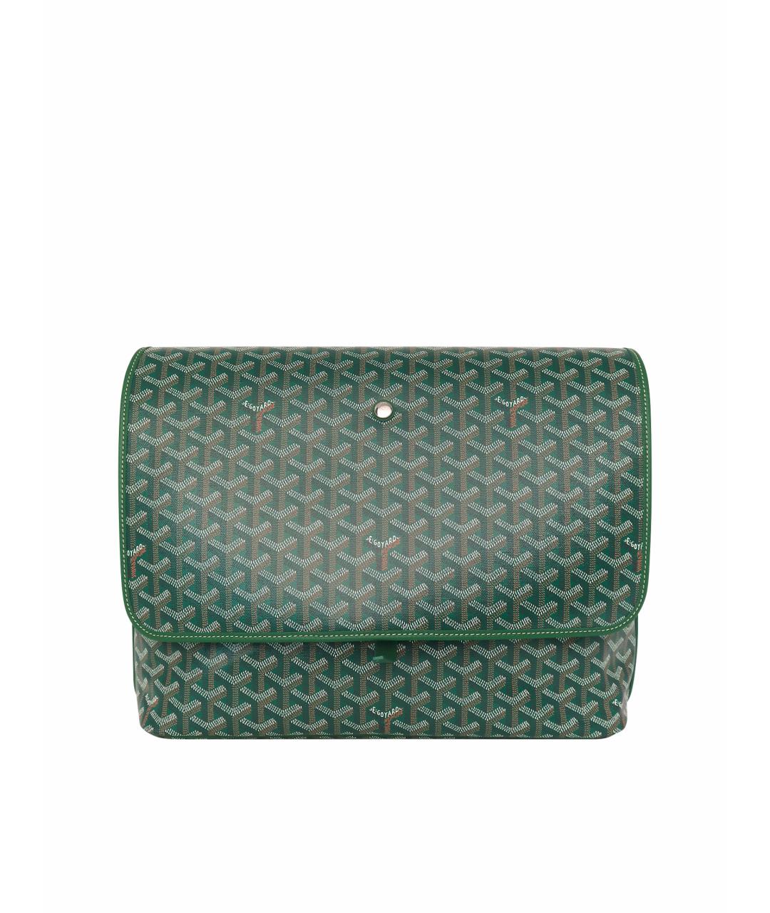 GOYARD Зеленая сумка на плечо из канвы, фото 1