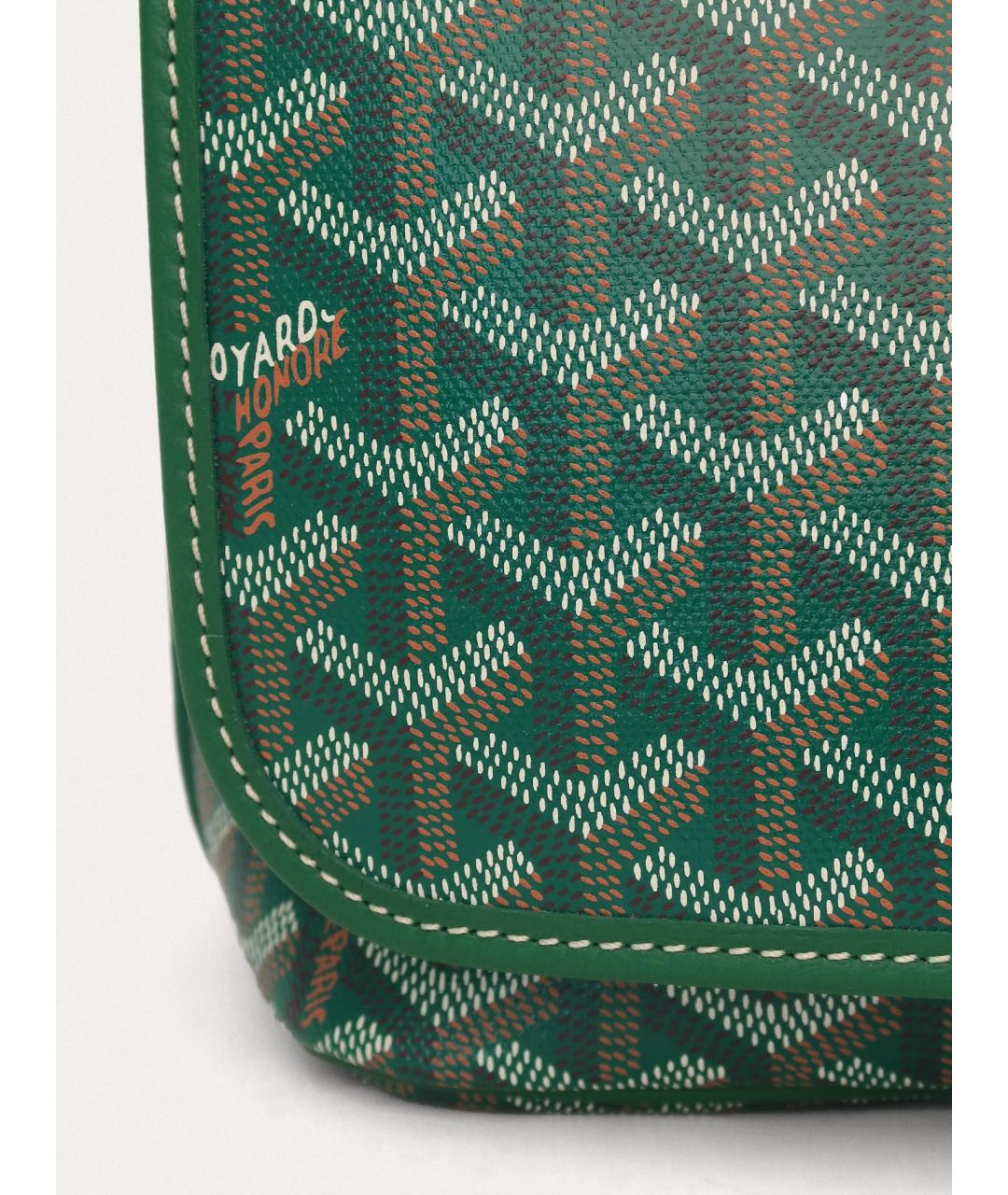 GOYARD Зеленая сумка на плечо из канвы, фото 6