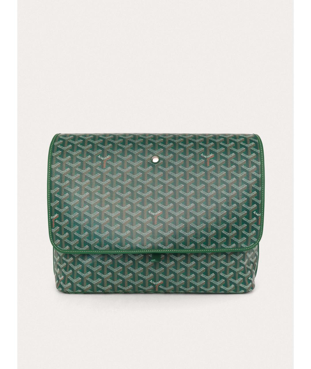 GOYARD Зеленая сумка на плечо из канвы, фото 9