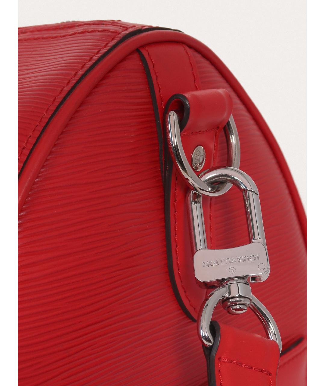 LOUIS VUITTON Красная кожаная дорожная/спортивная сумка, фото 5