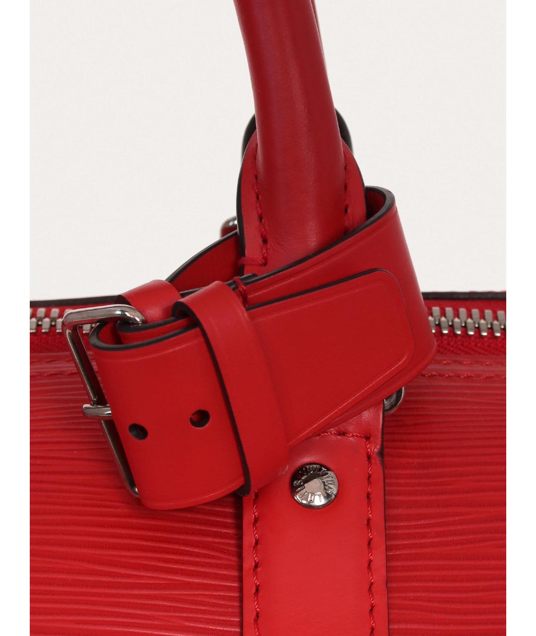 LOUIS VUITTON Красная кожаная дорожная/спортивная сумка, фото 7
