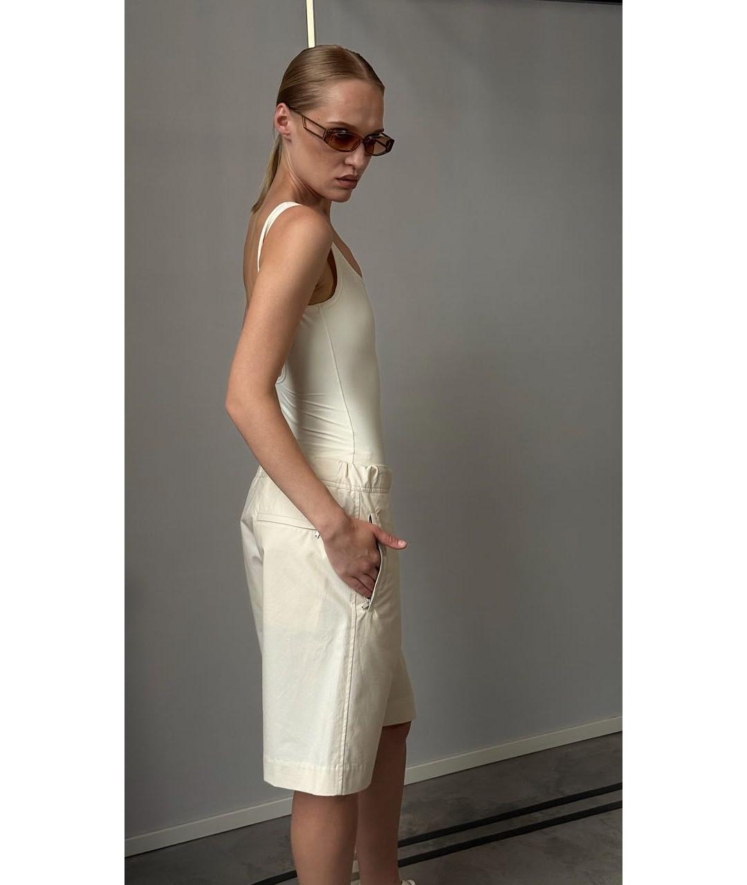 JIL SANDER Бежевые хлопковые шорты, фото 3