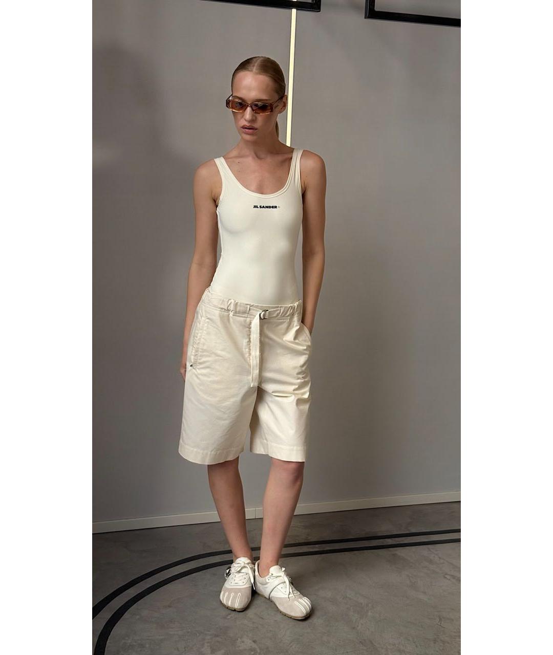 JIL SANDER Бежевые хлопковые шорты, фото 2