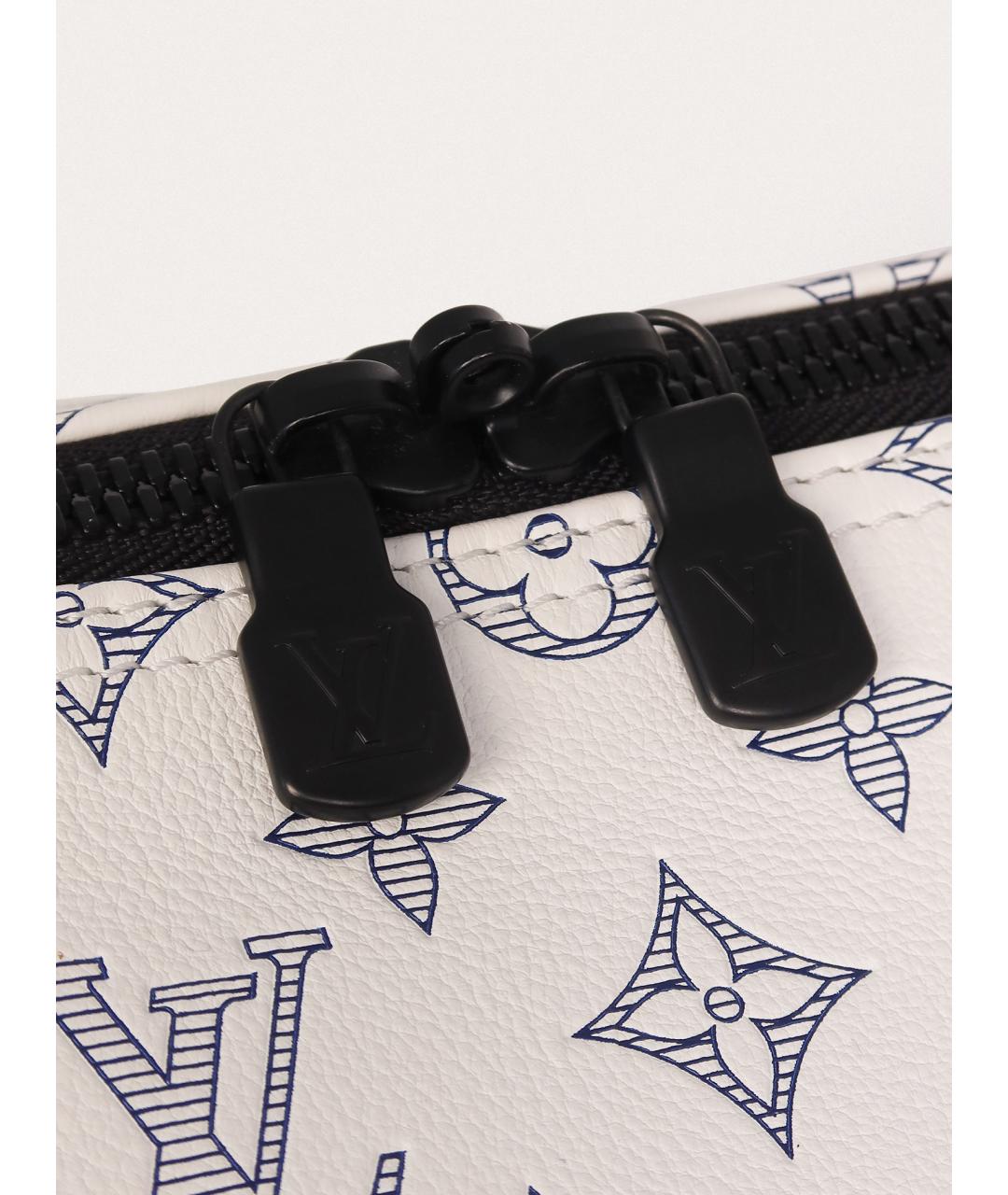 LOUIS VUITTON Белая кожаная дорожная/спортивная сумка, фото 7