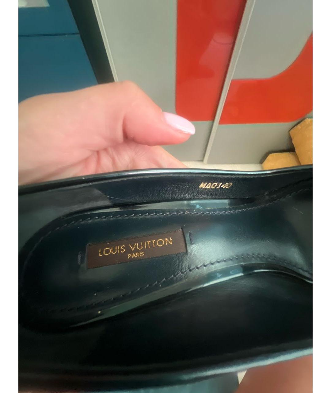 LOUIS VUITTON Темно-синие кожаные туфли, фото 7