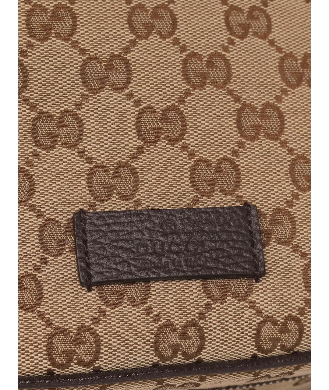 GUCCI Бежевая тканевая сумка на плечо, фото 3