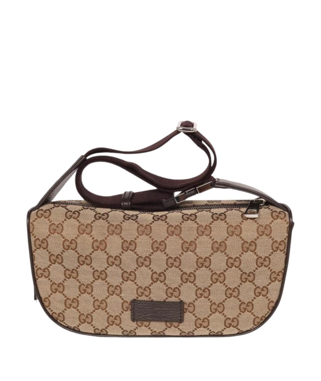 GUCCI Бежевая тканевая сумка на плечо, фото 1