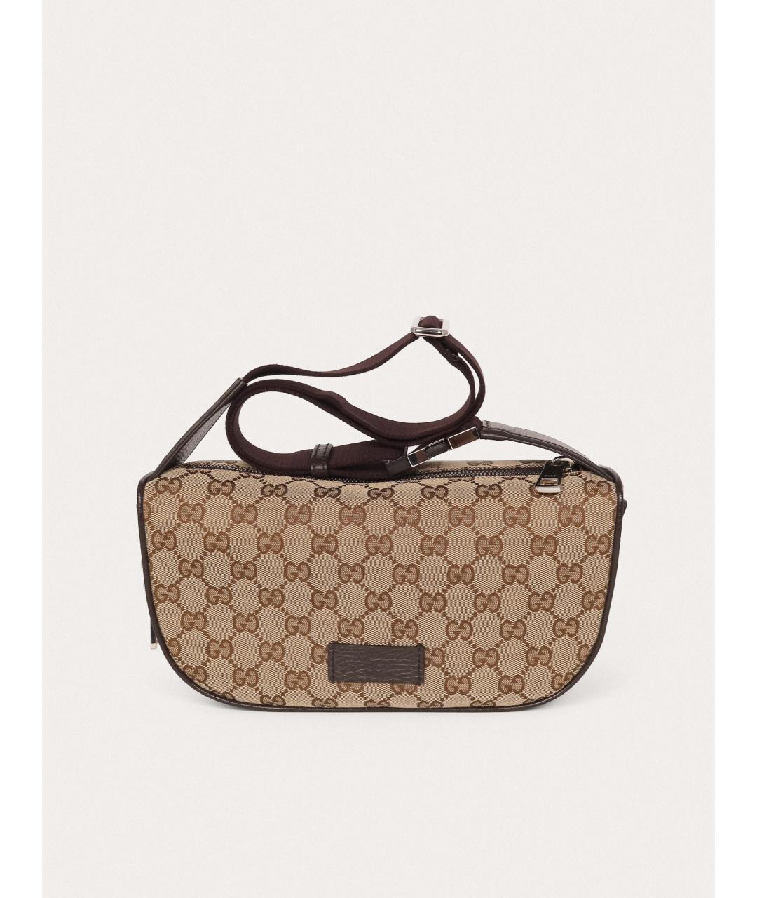 GUCCI Бежевая тканевая сумка на плечо, фото 8
