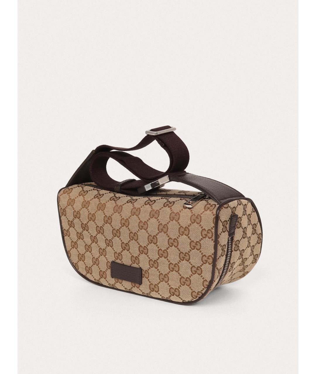 GUCCI Бежевая тканевая сумка на плечо, фото 2