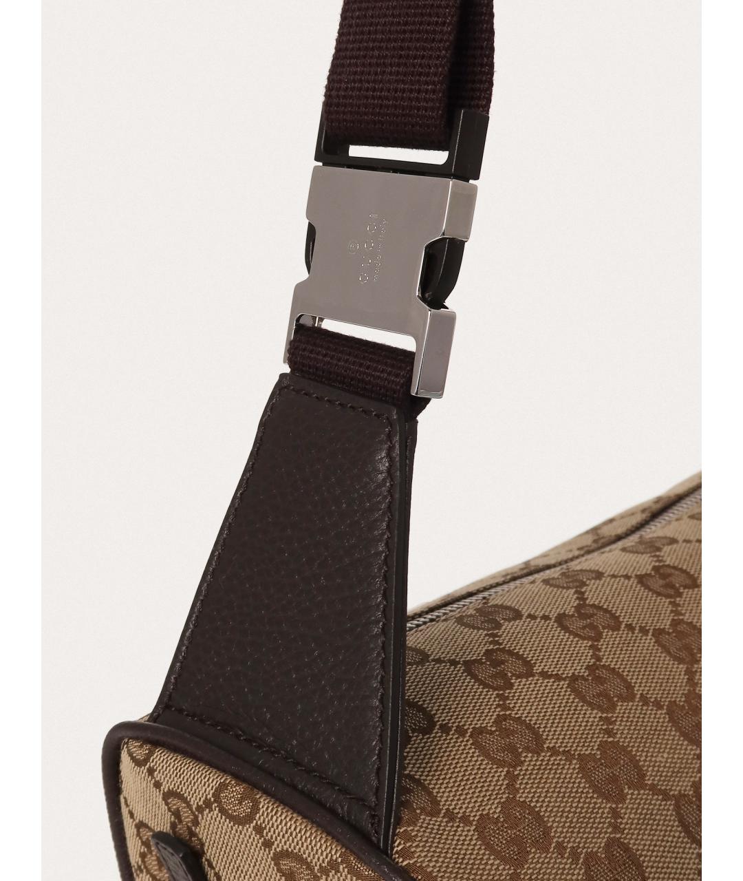 GUCCI Бежевая тканевая сумка на плечо, фото 5