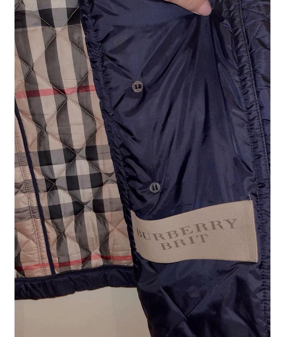 BURBERRY Темно-синяя куртка, фото 3
