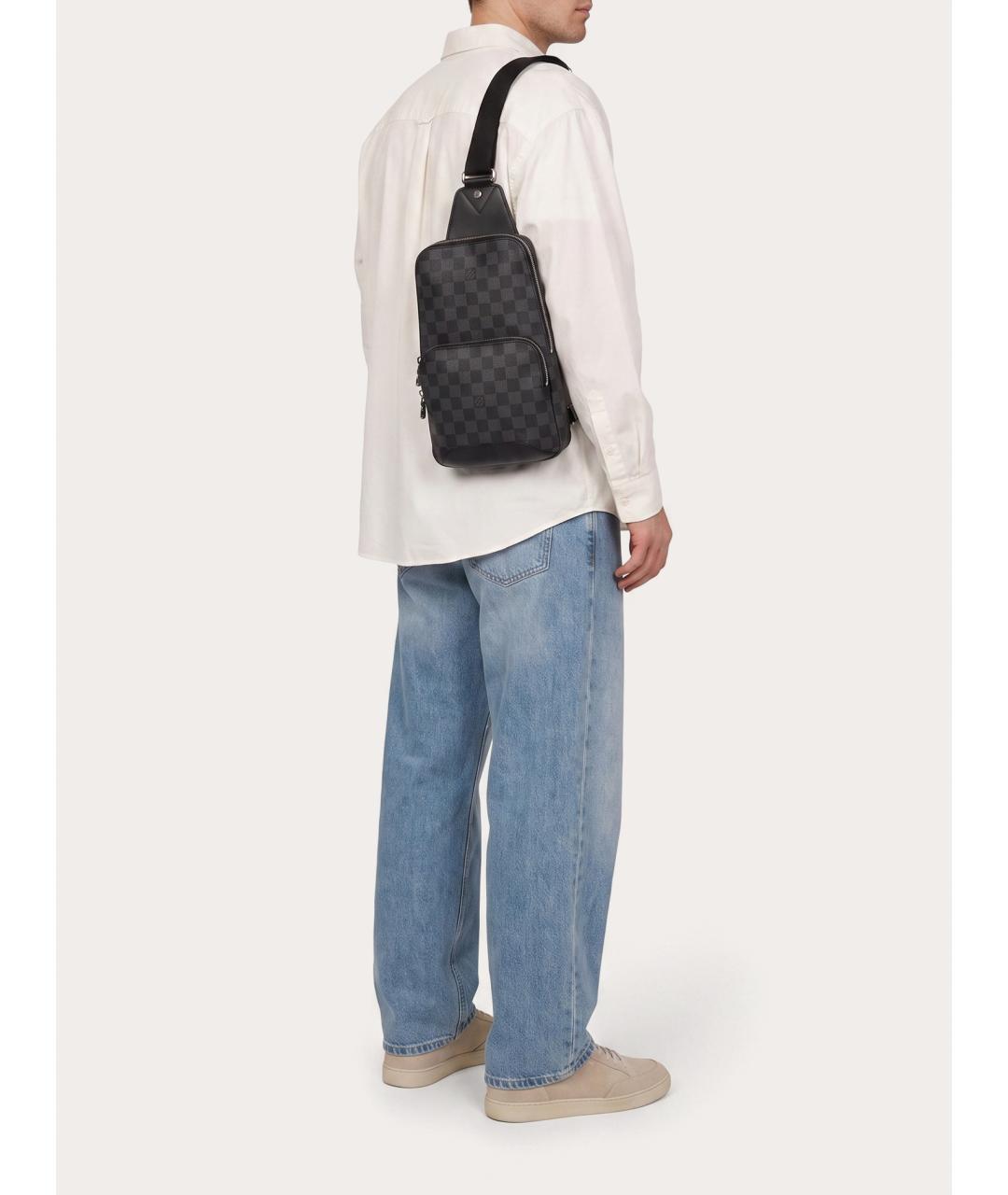 LOUIS VUITTON Черная сумка на плечо, фото 8