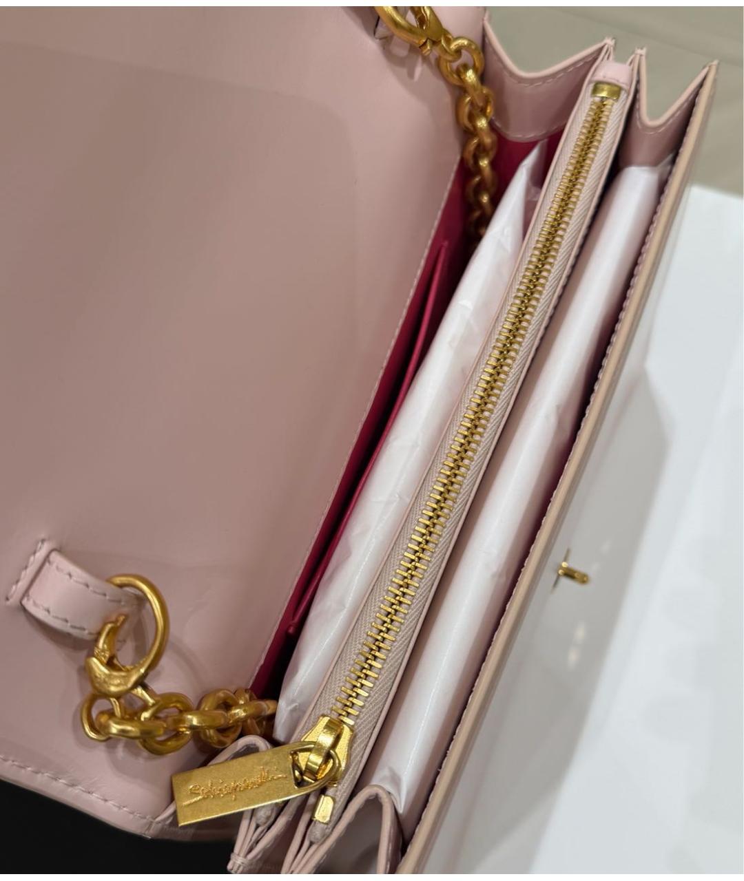 SCHIAPARELLI Розовая кожаная сумка через плечо, фото 2