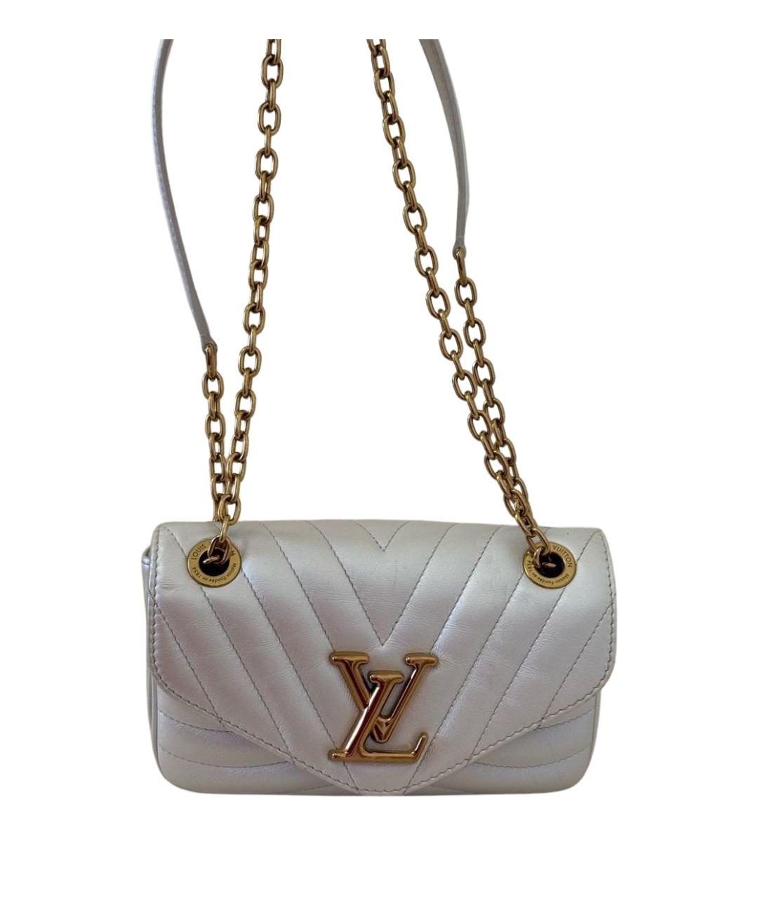 LOUIS VUITTON Белая кожаная сумка через плечо, фото 1
