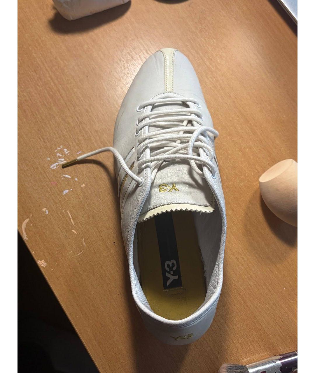 Y-3 Белые кожаные кеды, фото 2