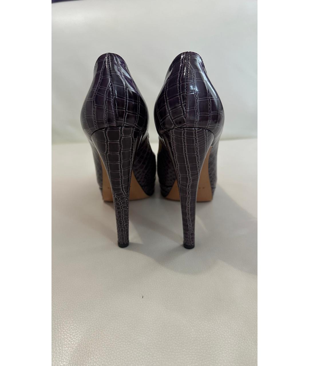 CASADEI Фиолетовые туфли из лакированной кожи, фото 4
