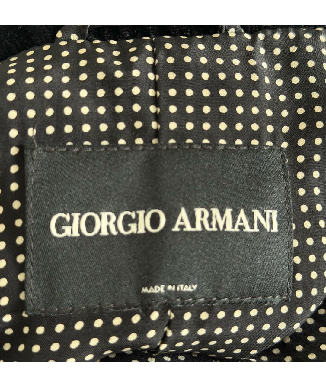 GIORGIO ARMANI Черный полиэстеровый жакет/пиджак, фото 3