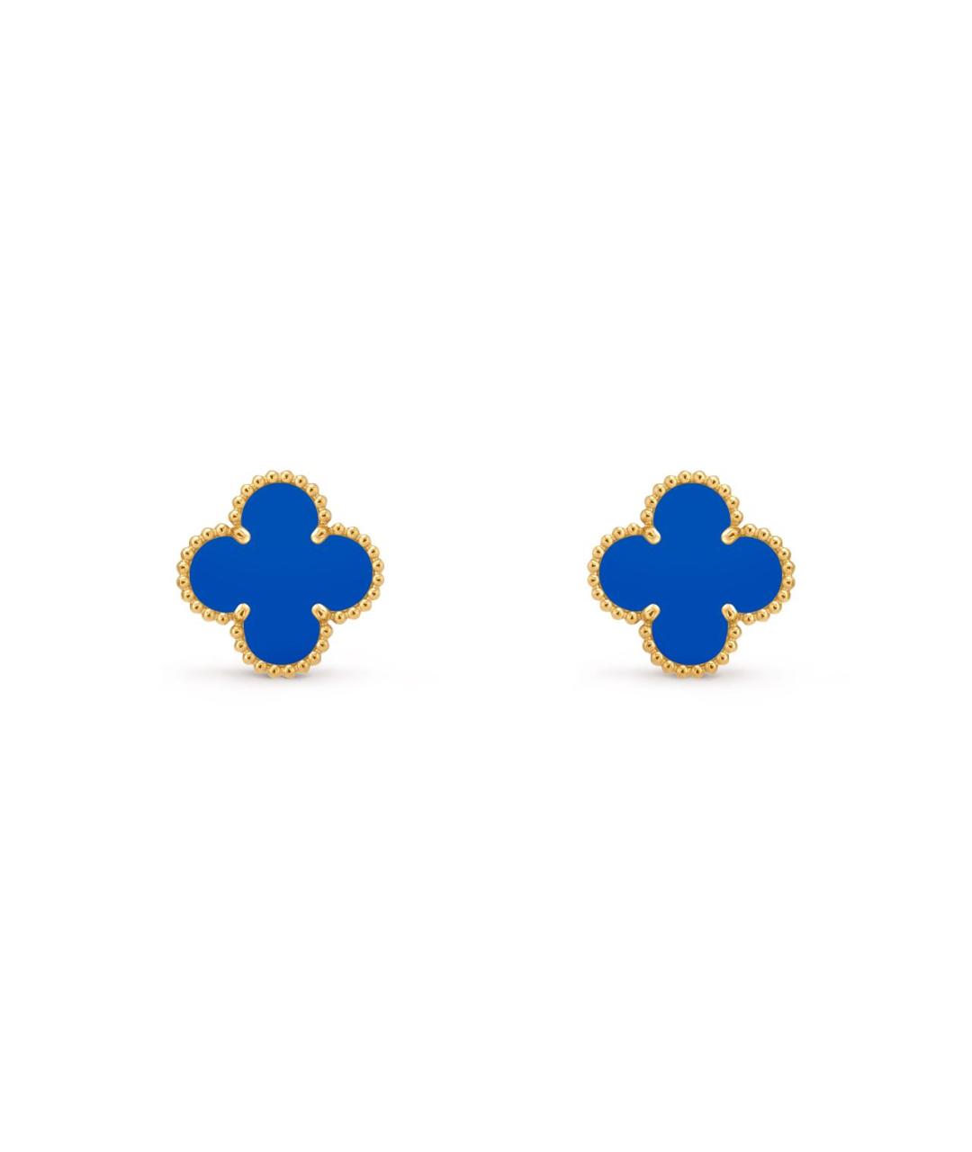 VAN CLEEF & ARPELS Синие серьги из желтого золота, фото 1