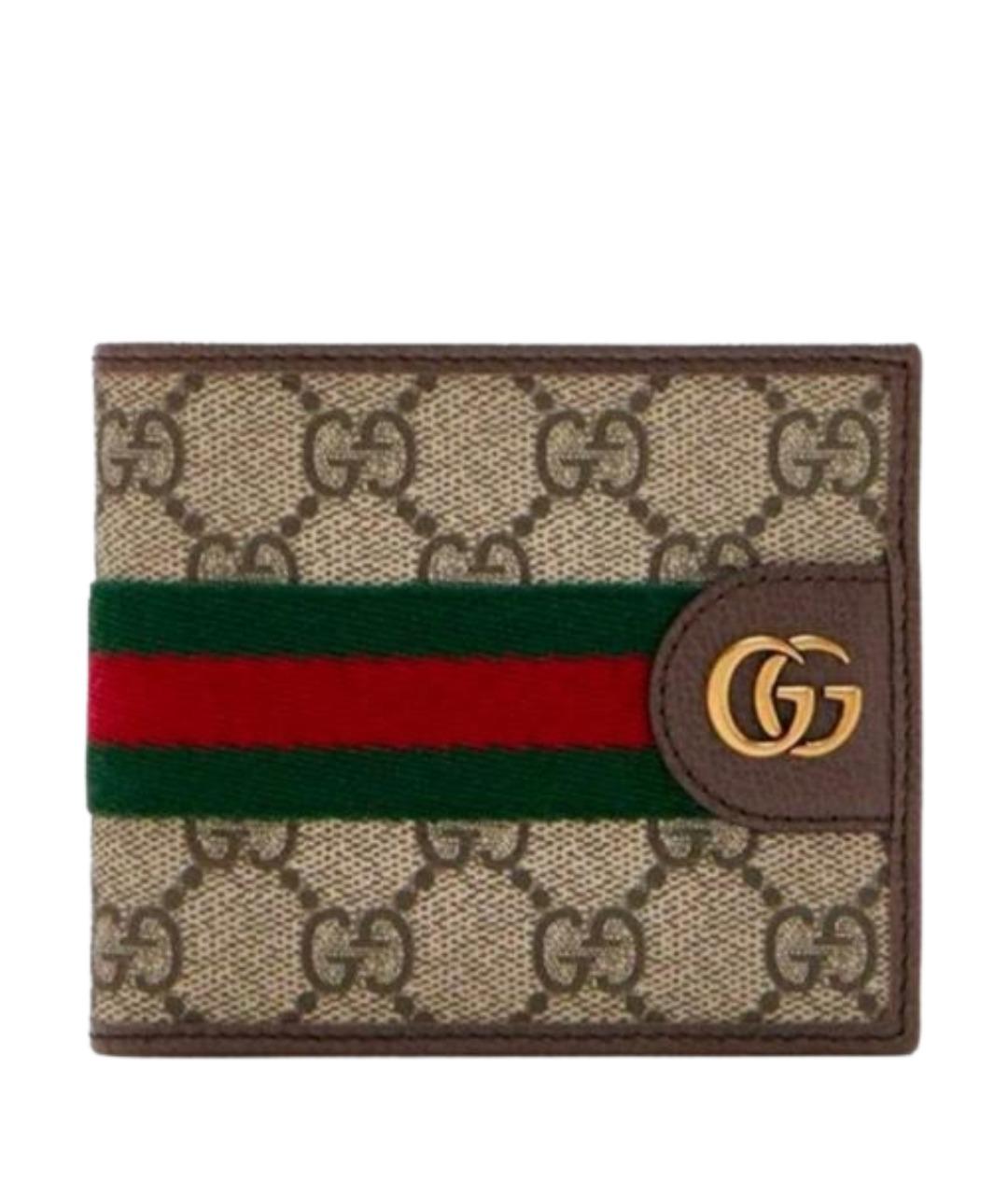 GUCCI Бежевый полиуретановый кошелек, фото 1