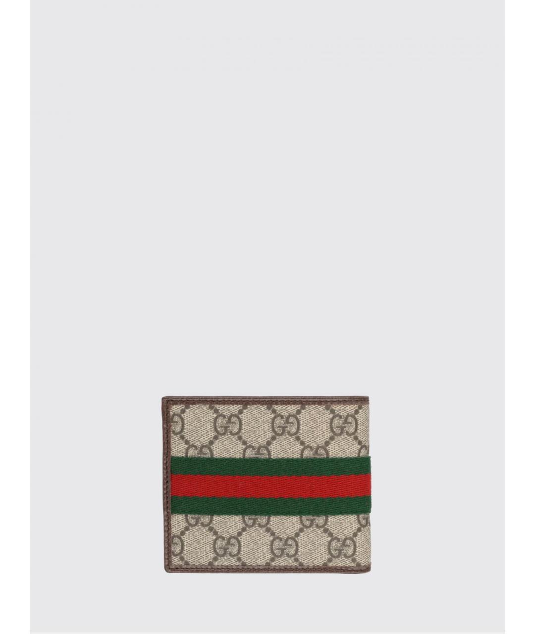 GUCCI Бежевый полиуретановый кошелек, фото 3