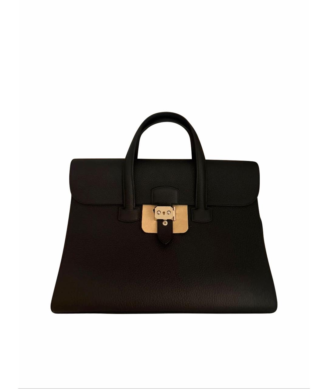 HERMES Черный кожаный портфель, фото 5