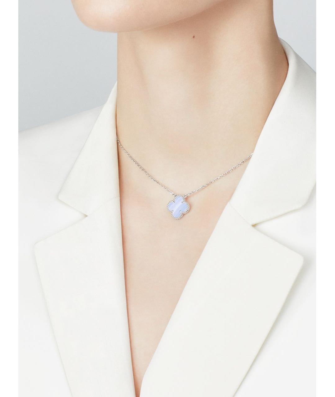 VAN CLEEF & ARPELS Голубой кулон из белого золота, фото 3