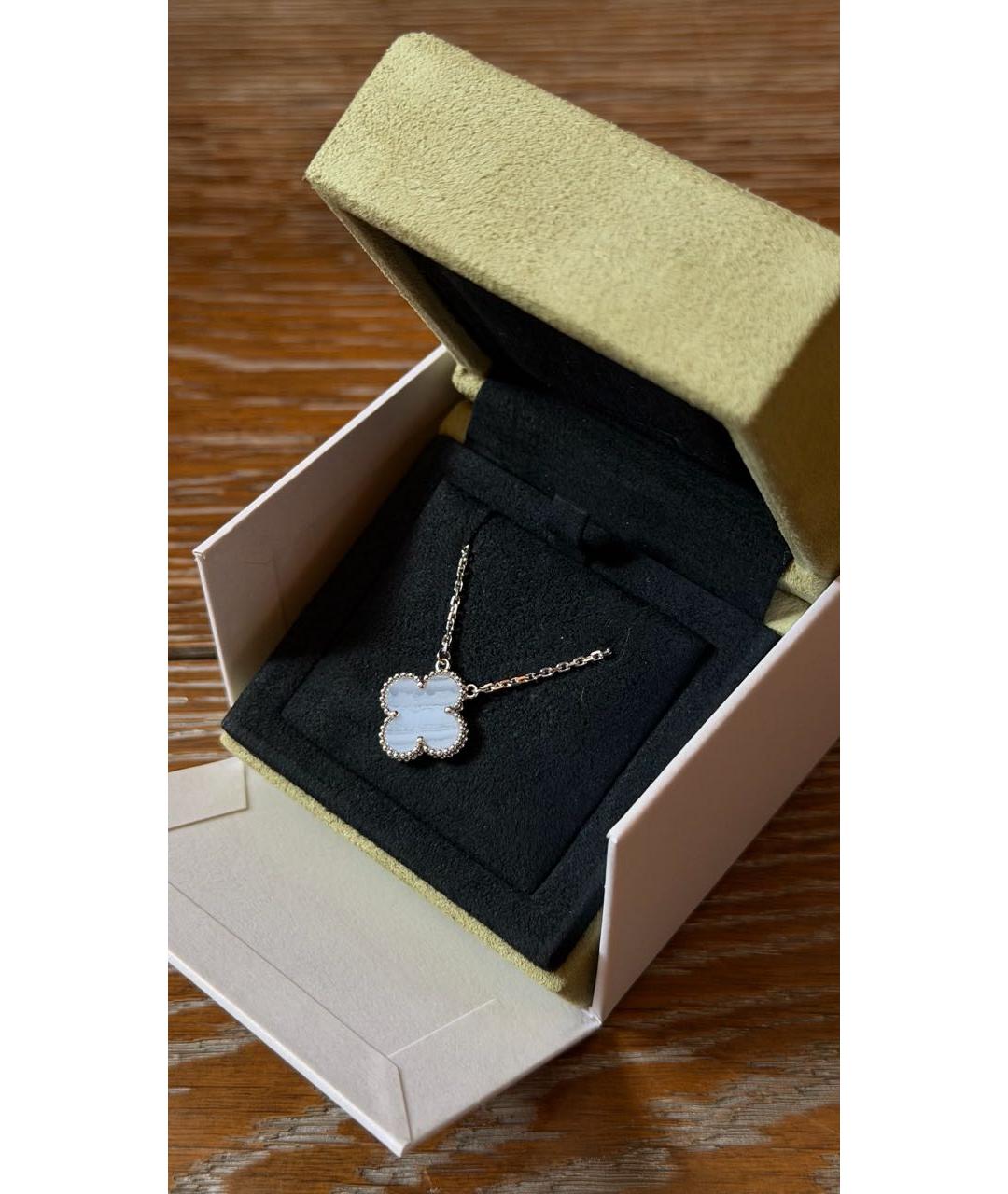 VAN CLEEF & ARPELS Голубой кулон из белого золота, фото 4
