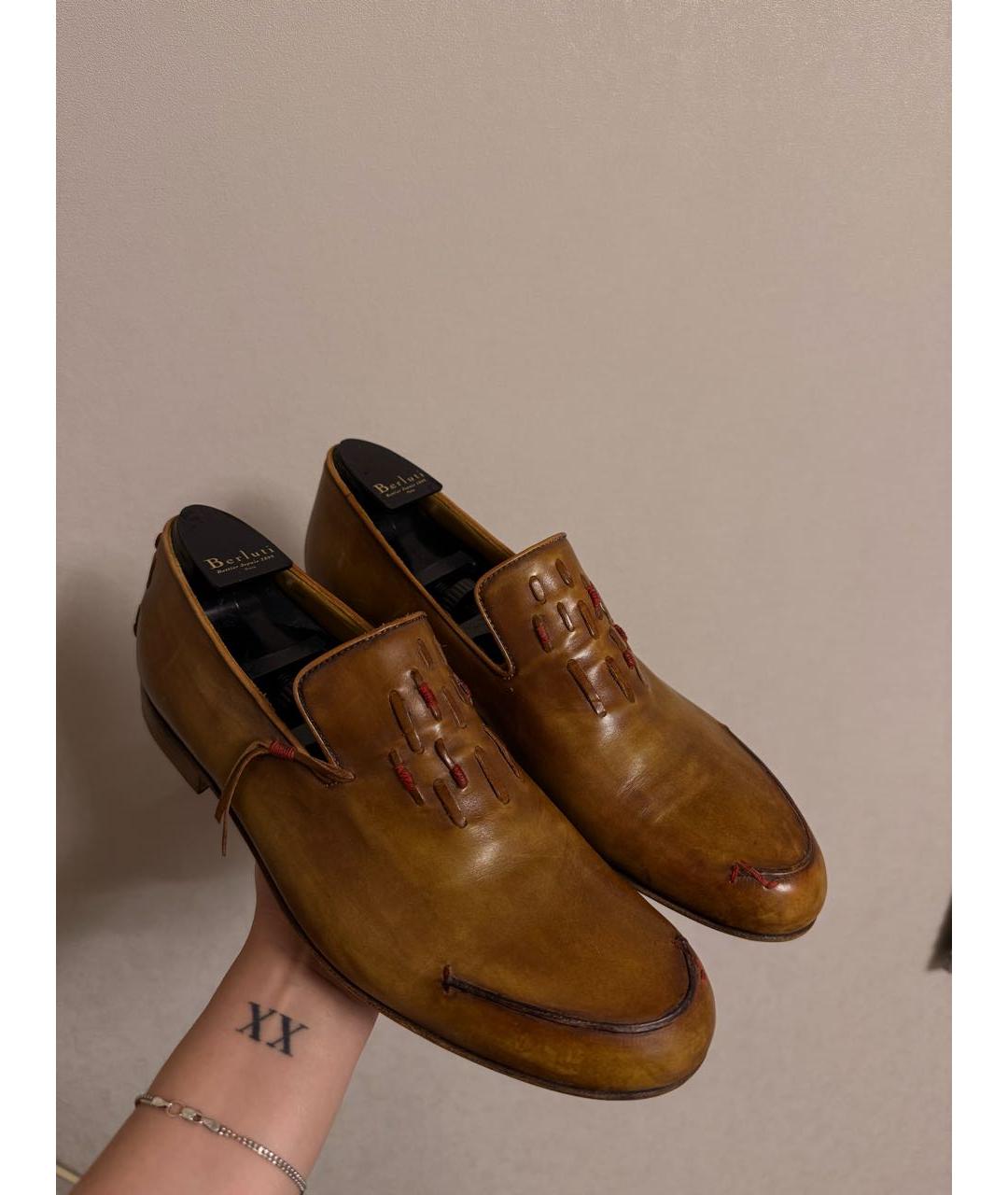 BERLUTI Коричневые кожаные туфли, фото 2
