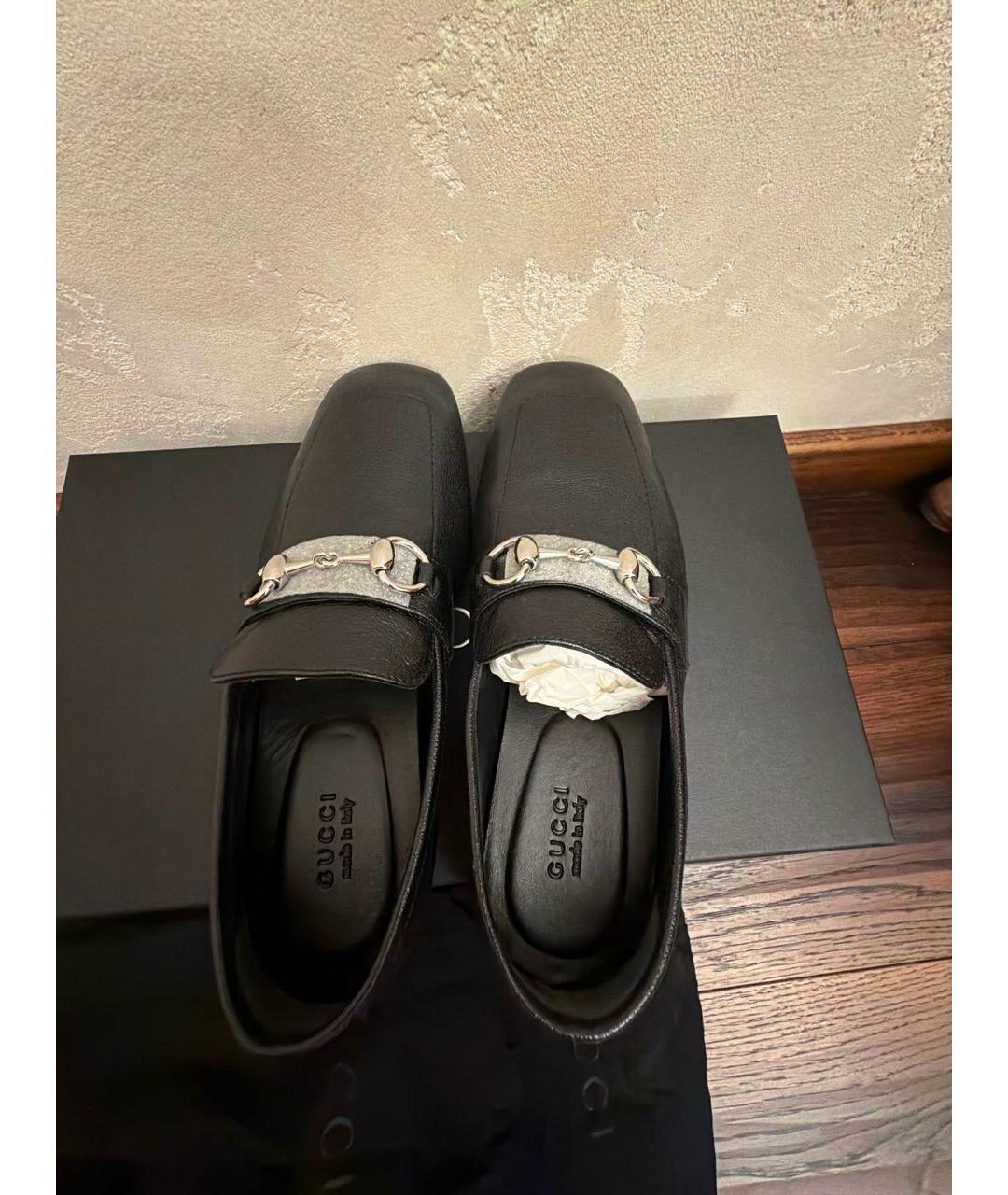 GUCCI Черные кожаные ботинки, фото 3