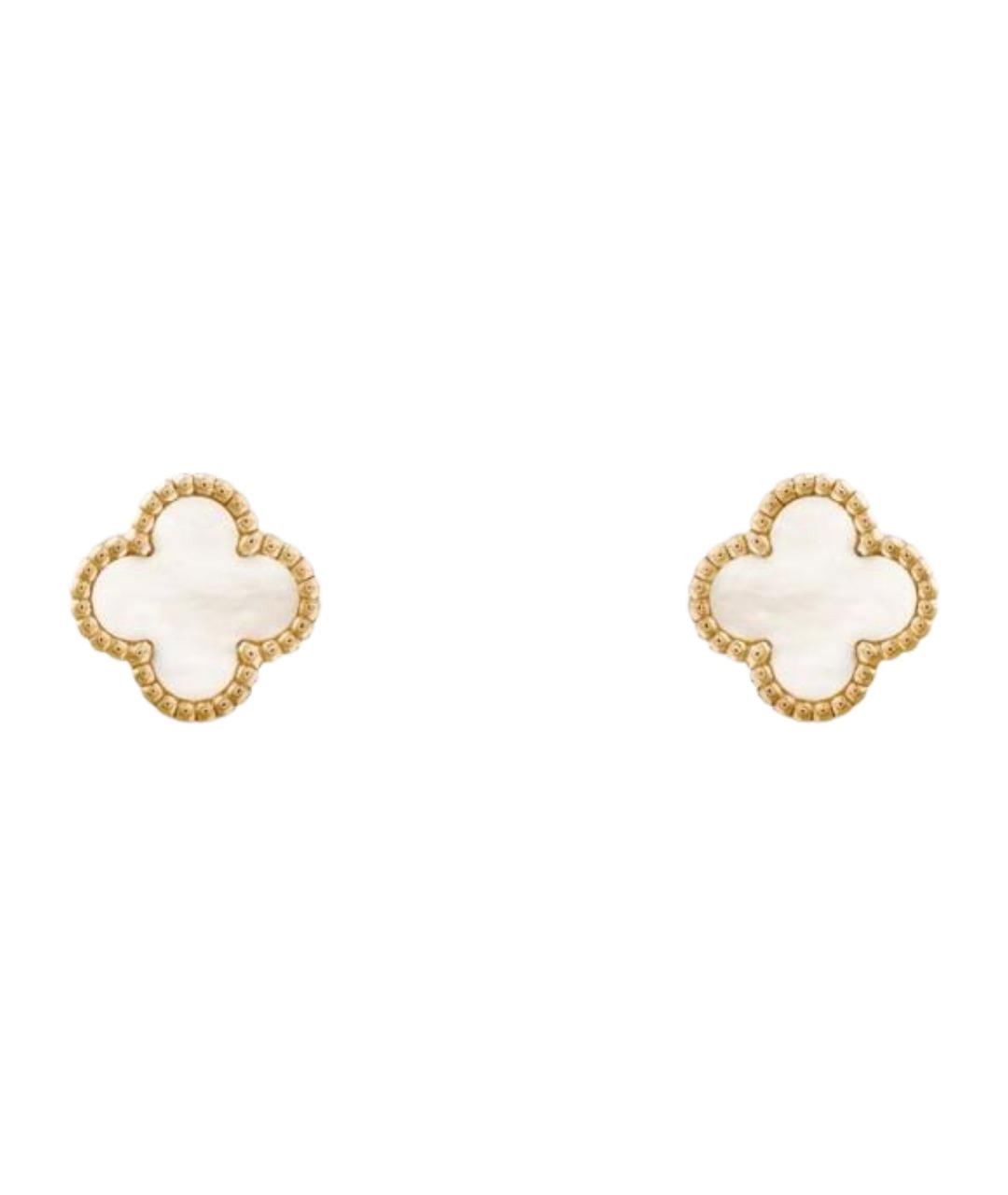 VAN CLEEF & ARPELS Белые серьги из желтого золота, фото 1