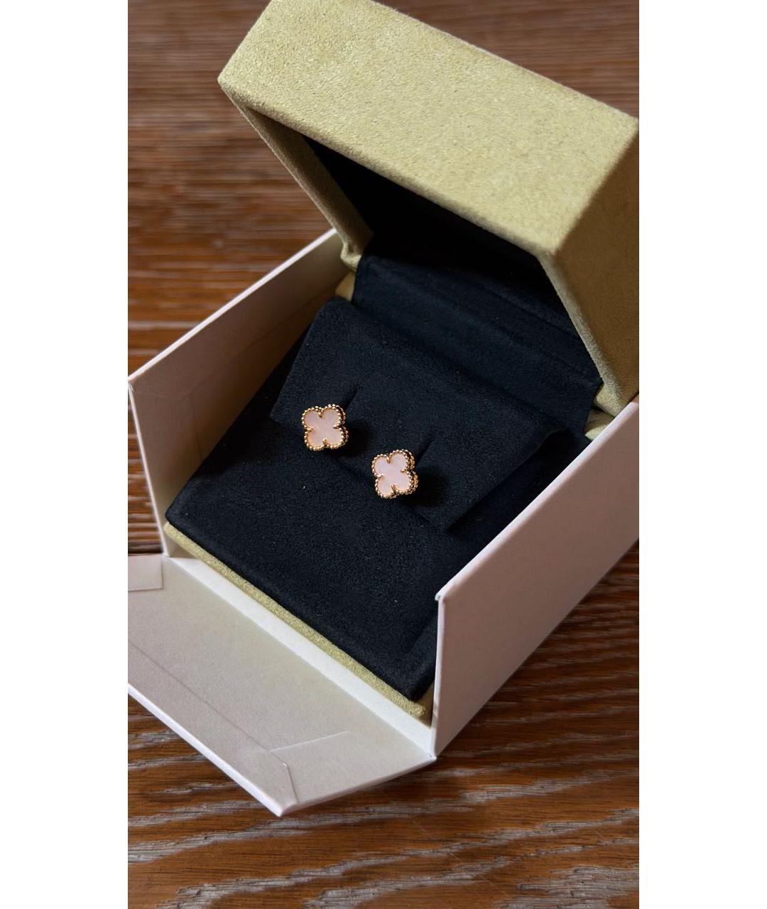 VAN CLEEF & ARPELS Белые серьги из желтого золота, фото 2
