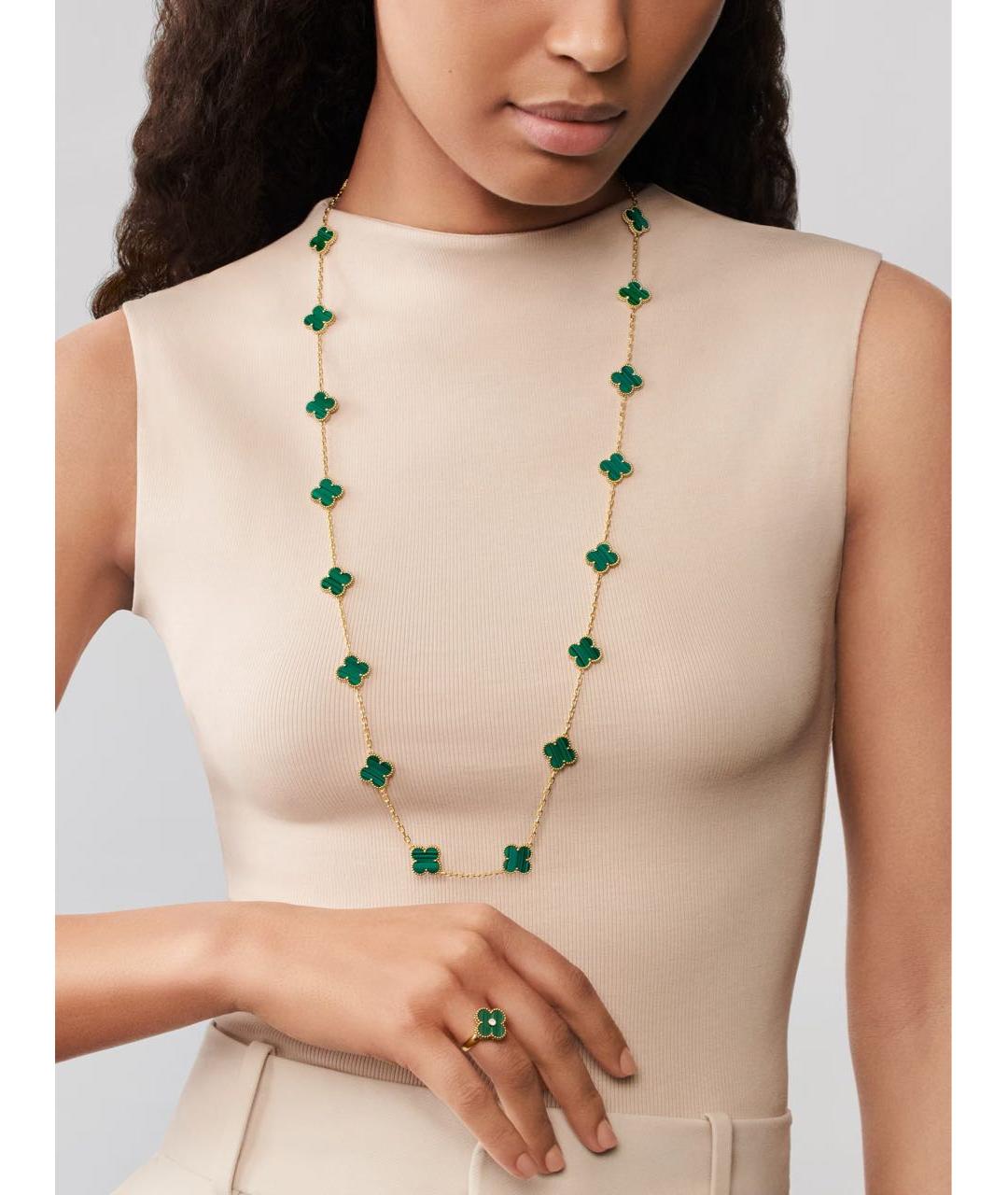 VAN CLEEF & ARPELS Зеленое кольцо из желтого золота, фото 4