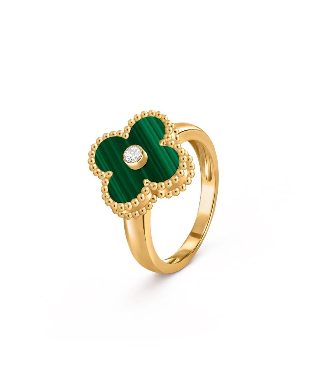 VAN CLEEF & ARPELS Зеленое кольцо из желтого золота, фото 2
