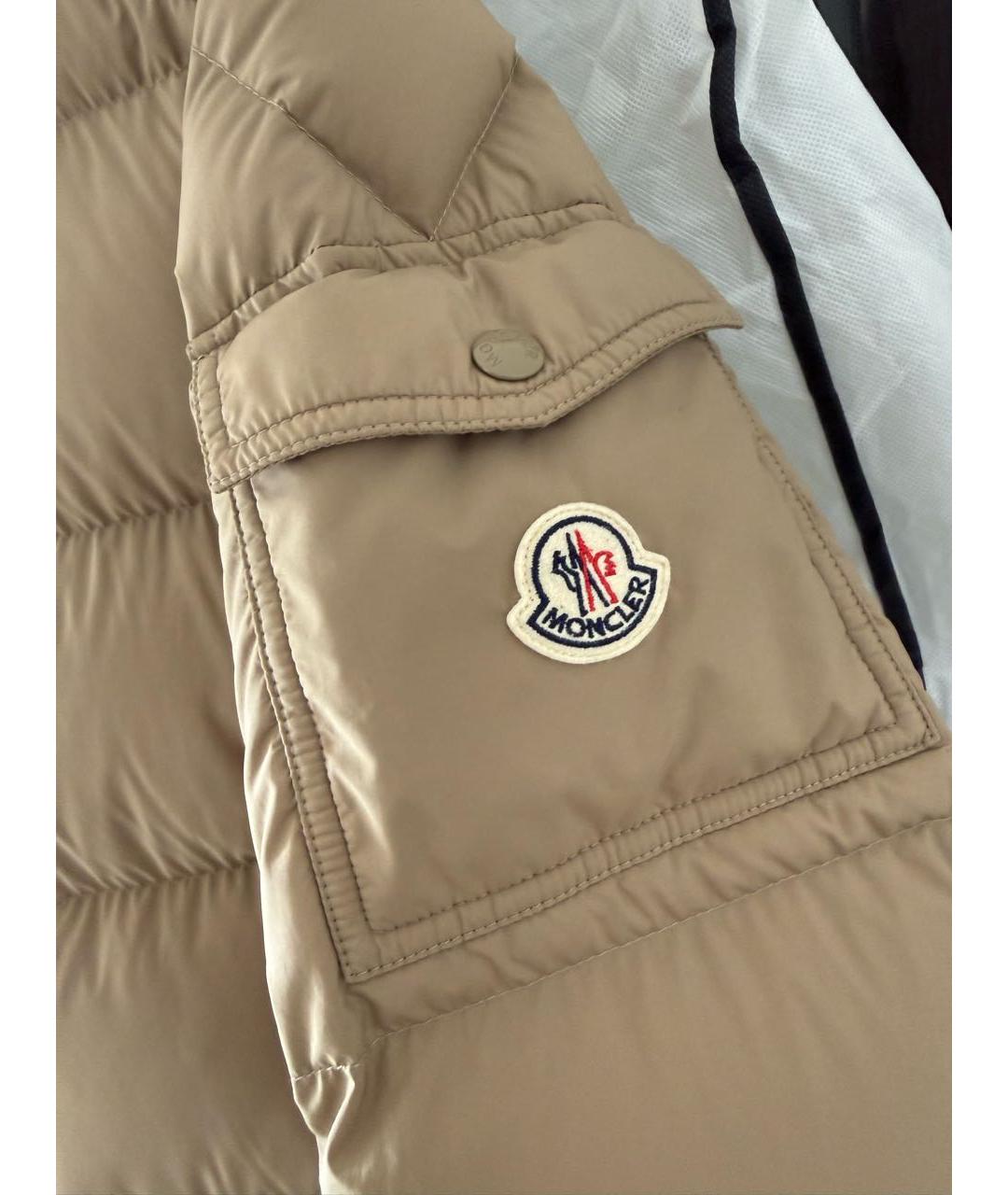 MONCLER Бежевый пуховик, фото 6