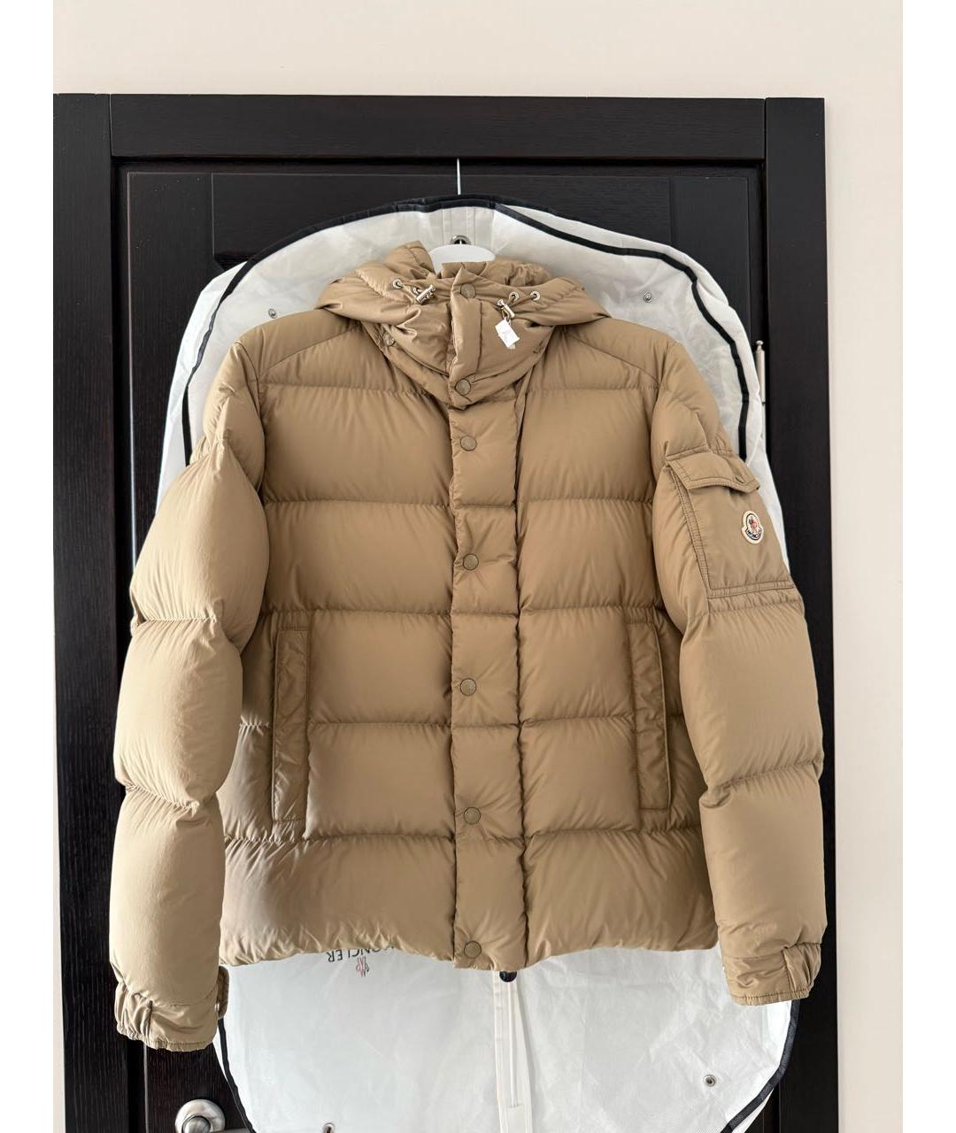 MONCLER Бежевый пуховик, фото 2