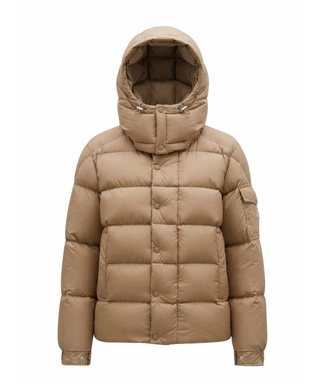 MONCLER Бежевый пуховик, фото 1