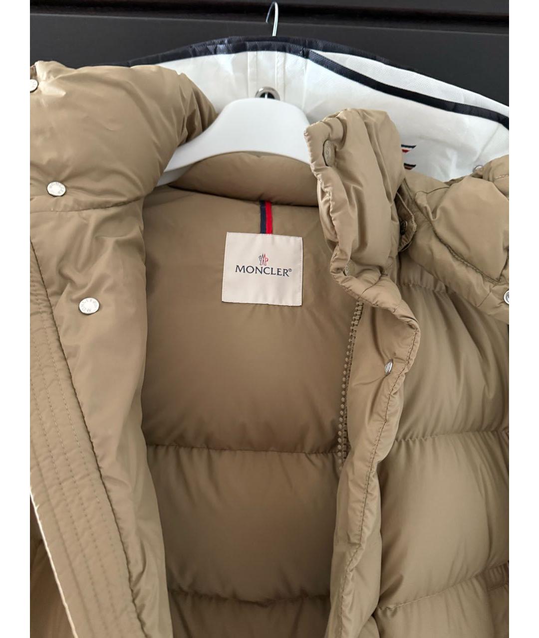 MONCLER Бежевый пуховик, фото 8
