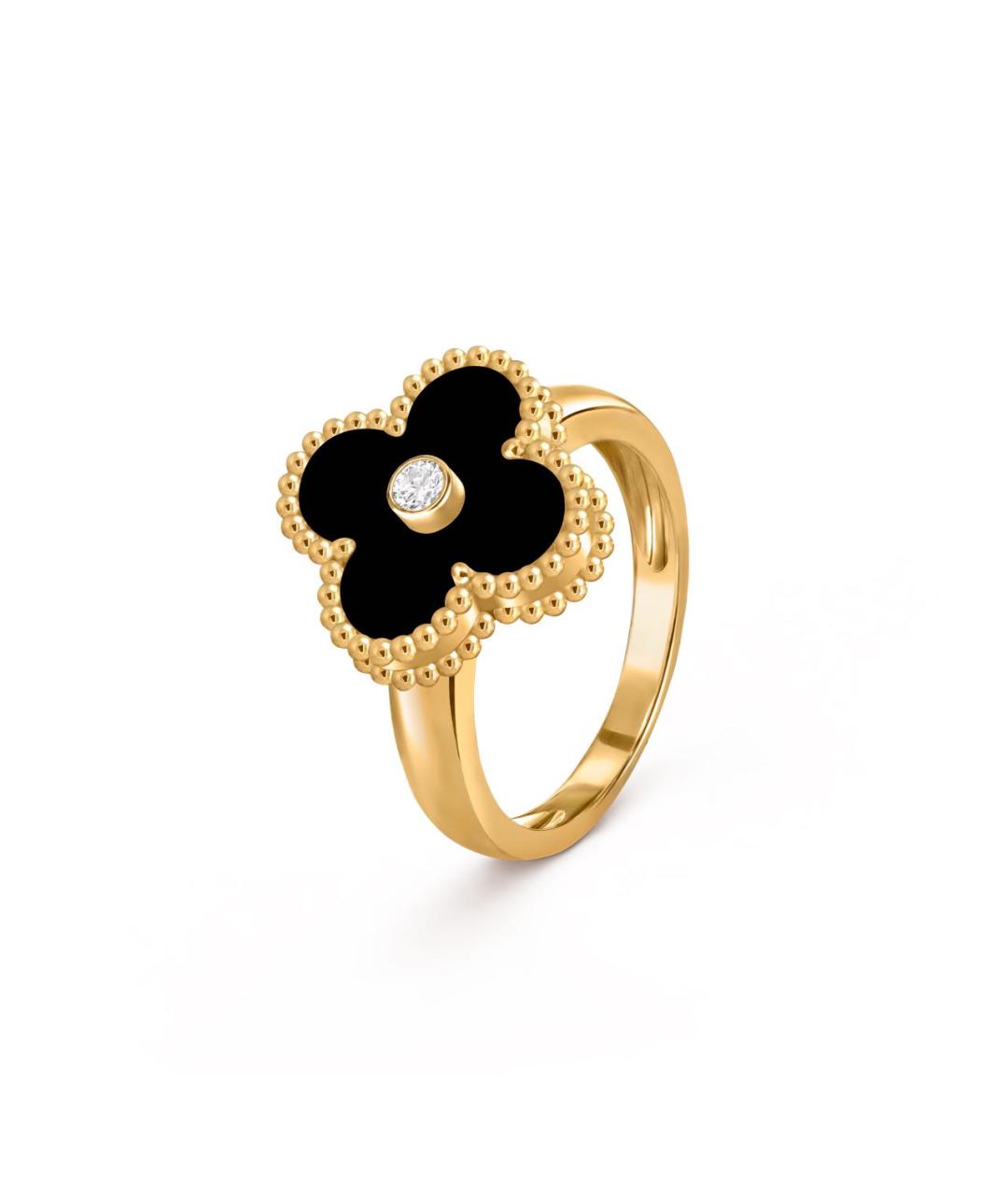 VAN CLEEF & ARPELS Черное кольцо из желтого золота, фото 1