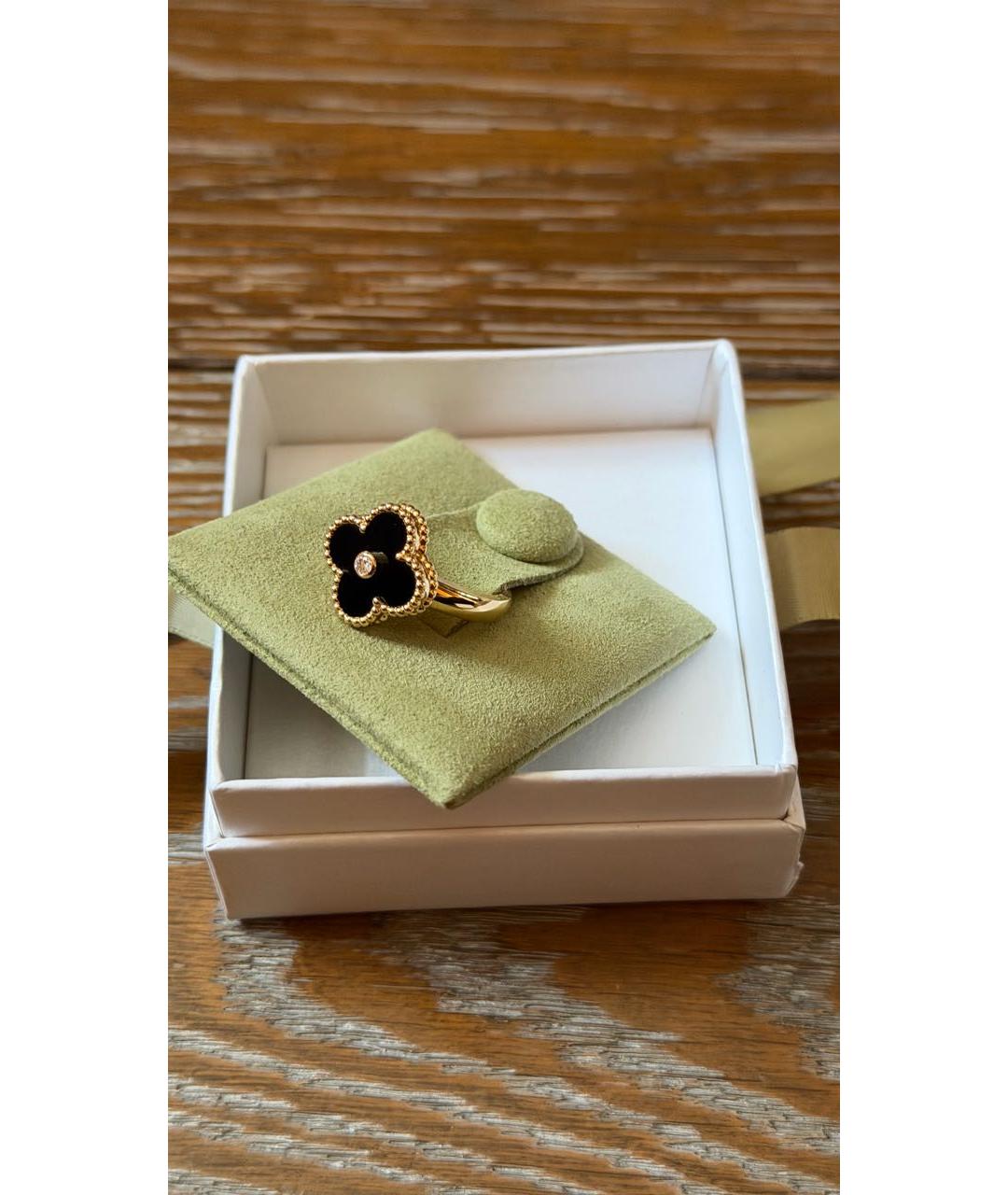VAN CLEEF & ARPELS Черное кольцо из желтого золота, фото 5