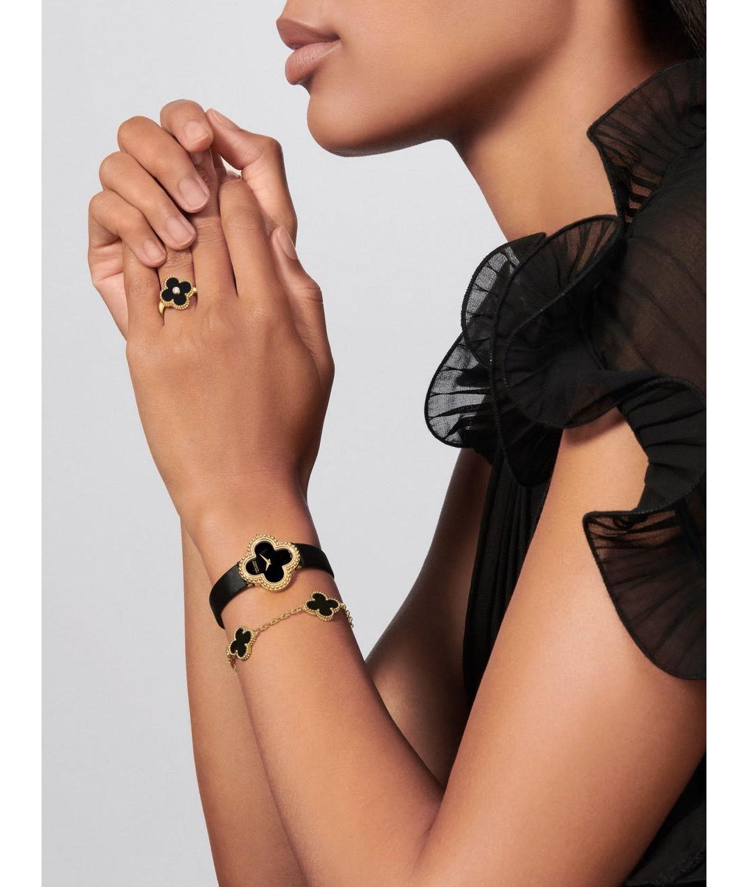VAN CLEEF & ARPELS Черное кольцо из желтого золота, фото 4